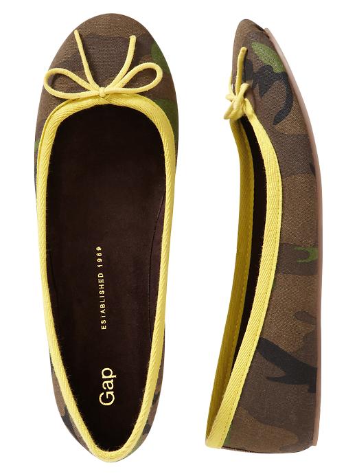 1 of 8 showing, with the color camouflage of product Printed ballet flats
