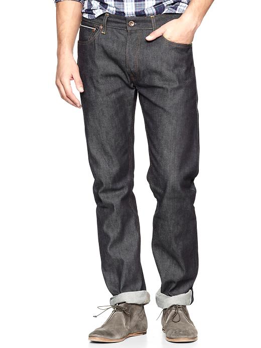 View large product image 1 of 2. 1969 slim fit jeans (raw indigo selvedge)
