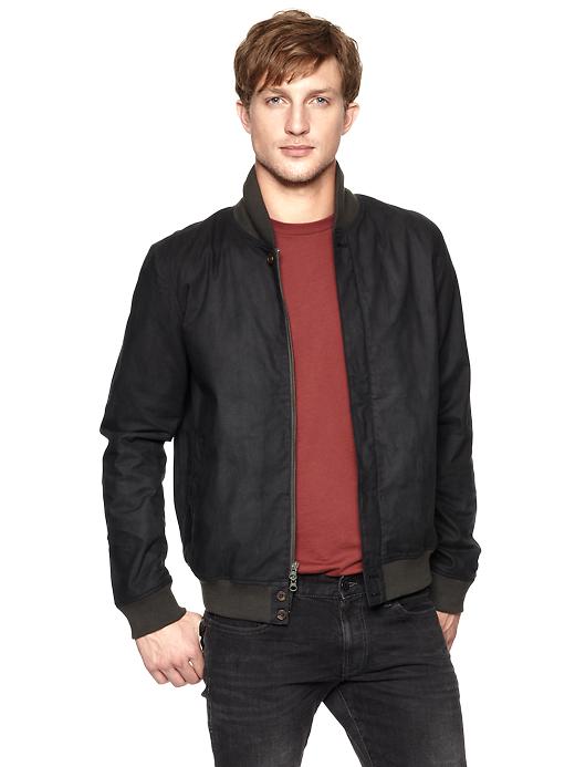 1 of 8 showing, with the color deep olive of product Gap x Saturdays NYC Waxed Field Jacket