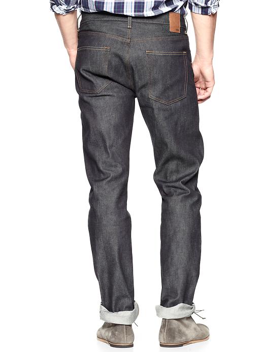 View large product image 2 of 2. 1969 slim fit jeans (raw indigo selvedge)