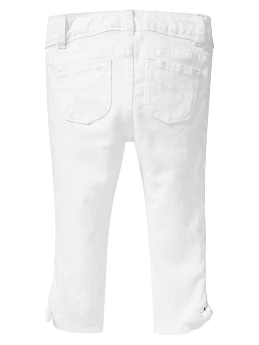 2 of 8 showing, with the color white denim of product White bow skinny jeans