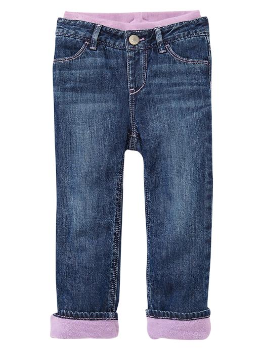 1 of 8 showing, with the color medium denim of product Playdate straight jeans (medium wash)
