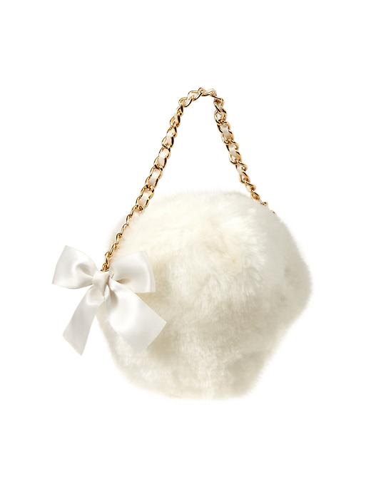 1 of 8 showing, with the color ivory frost of product Faux-fur purse