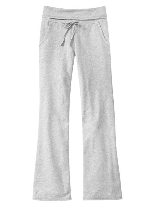 1 of 8 showing, with the color gray of product Foldover yoga pants