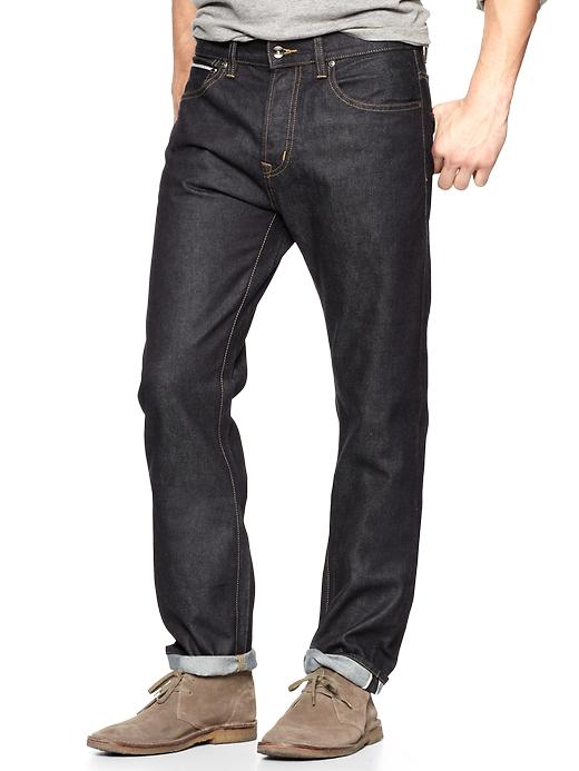 1 of 8 showing, with the color resin rinse of product 1969 original fit jeans (resin rinse wash)
