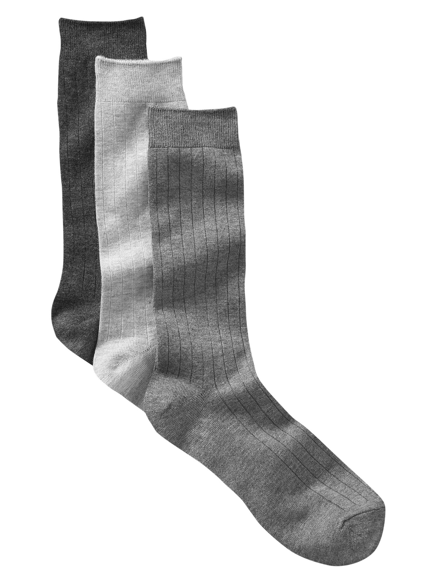 Ribbed dress socks (3pack) Gap
