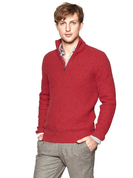 Half zip waffle sweater Gap