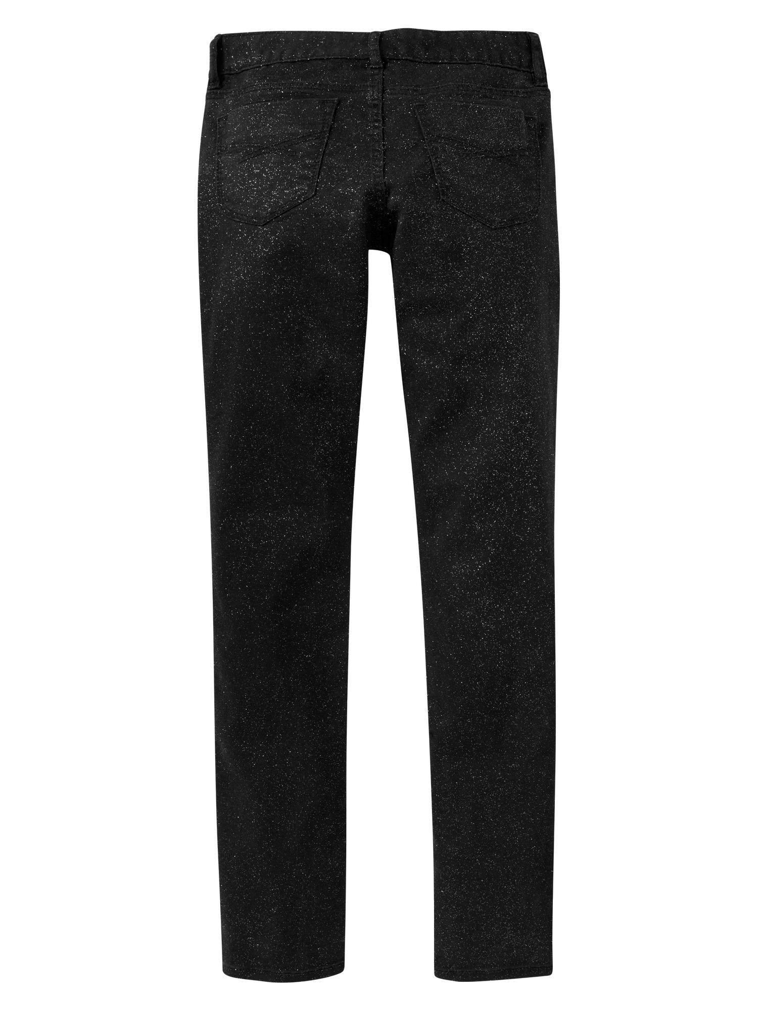 Super skinny sparkle jeans (black wash) Gap