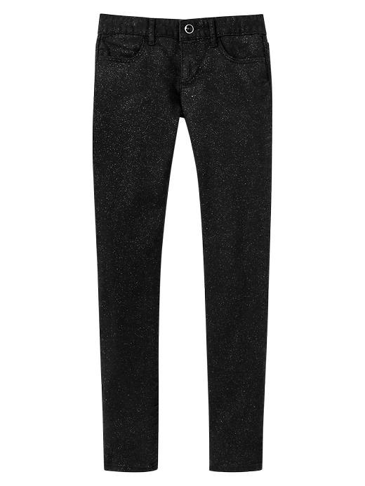 1 of 8 showing, with the color black denim of product Super skinny sparkle jeans (black wash)