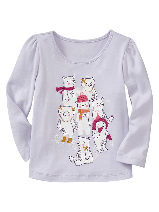 1 of 8 showing, with the color pale purple of product Embellished graphic T