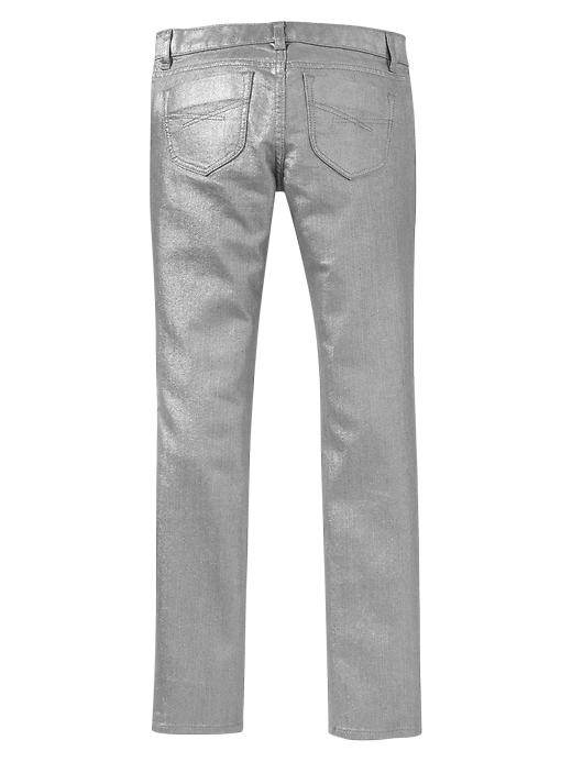 2 of 8 showing, with the color grey denim of product Super skinny sparkle coated jeans (gray wash)