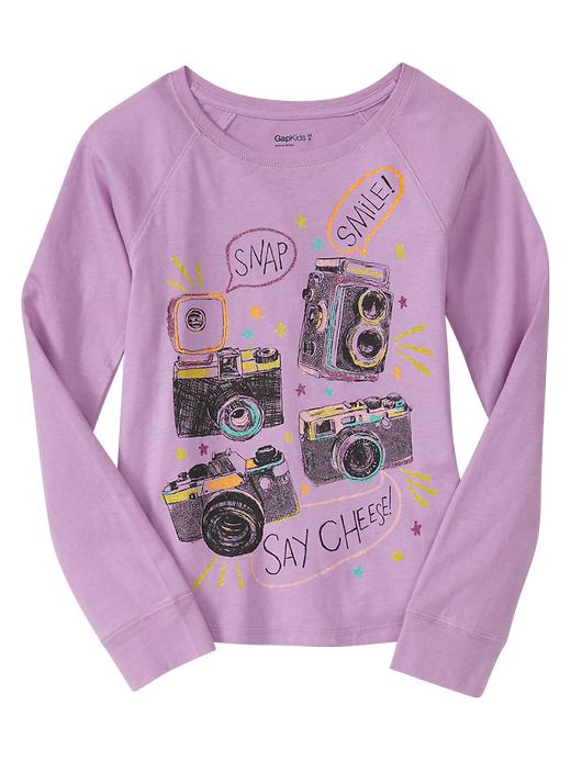 1 of 8 showing, with the color lilac glaze of product Raglan graphic T