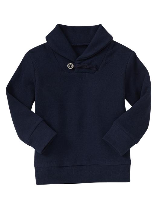 1 of 8 showing, with the color blue galaxy of product Shawl knit pullover