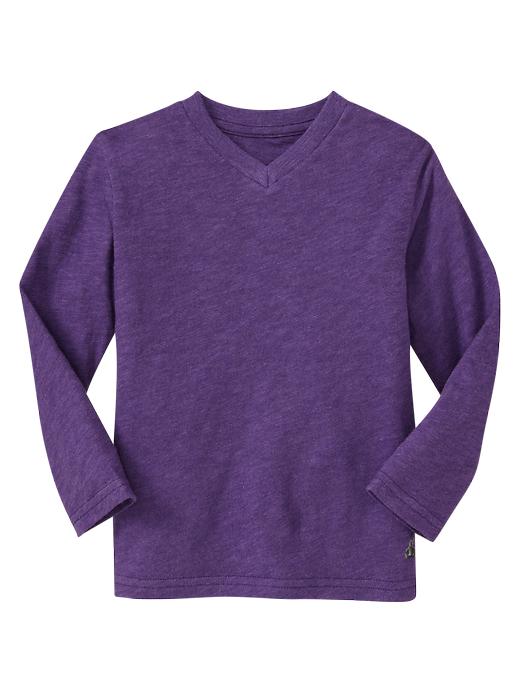 1 of 8 showing, with the color purple martin of product Long-sleeve V-neck T