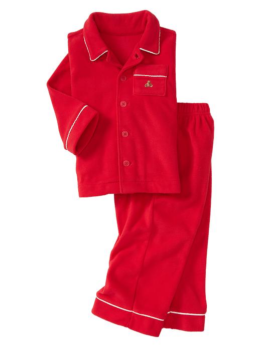 1 of 8 showing, with the color red wagon of product Fleece PJ set