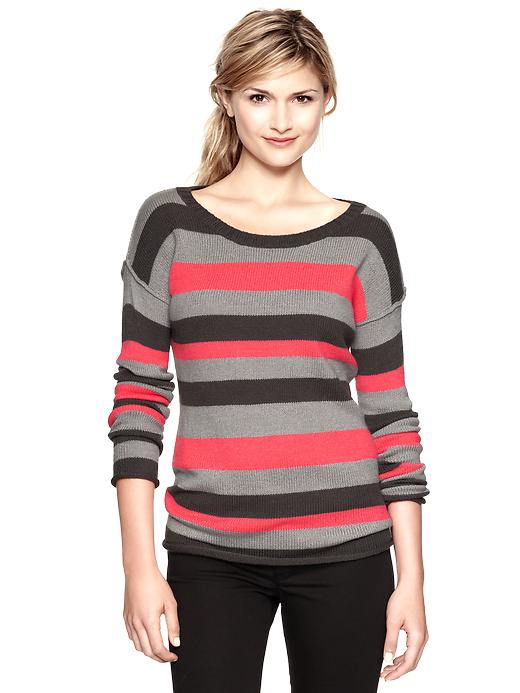 Striped drop-shoulder pullover | Gap