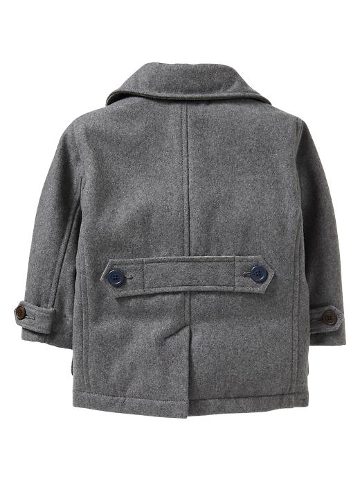 2 of 8 showing, with the color gray of product Wool peacoat