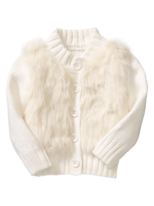 1 of 8 showing, with the color milk of product Faux-fur sweater
