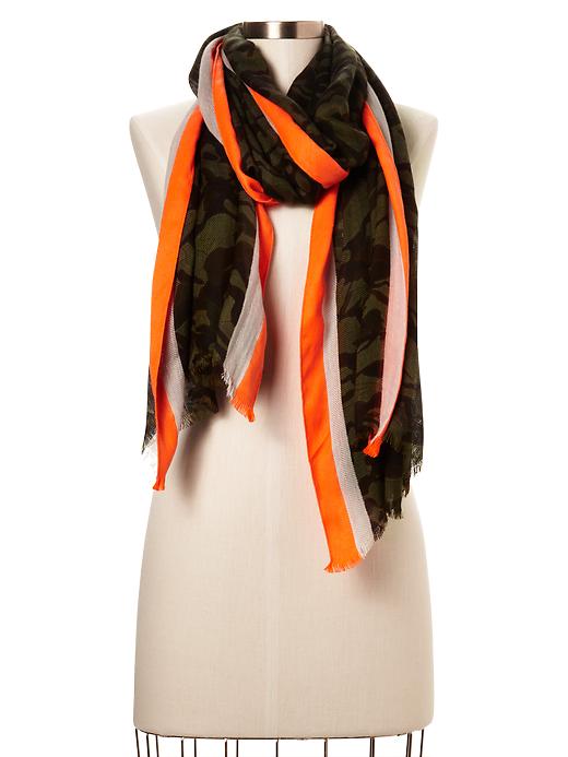1 of 8 showing, with the color camouflage of product Camo neon-trim scarf