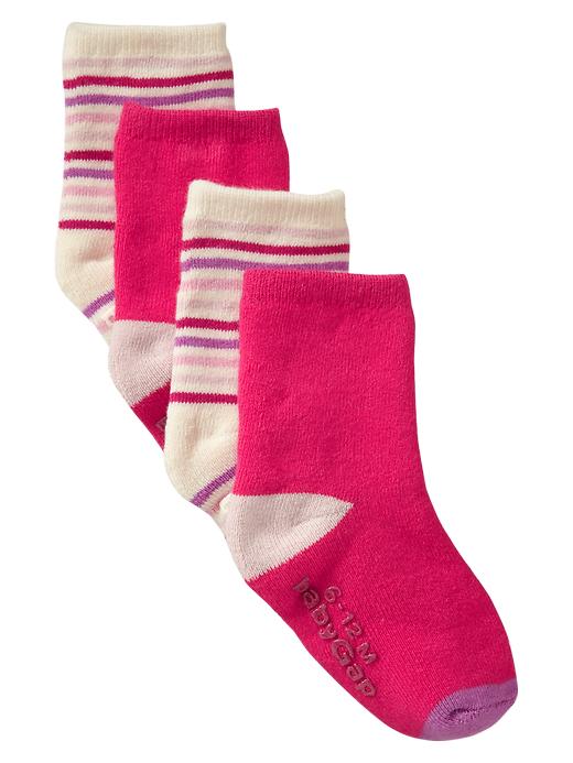 1 of 8 showing, with the color bright peony pink of product Printed socks (2-pack)