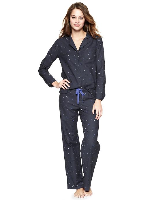 1 of 8 showing, with the color blue star of product Flannel PJ set