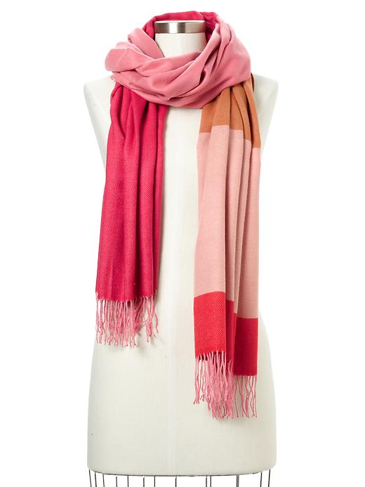 View large product image 1 of 1. Cozy colorblock scarf