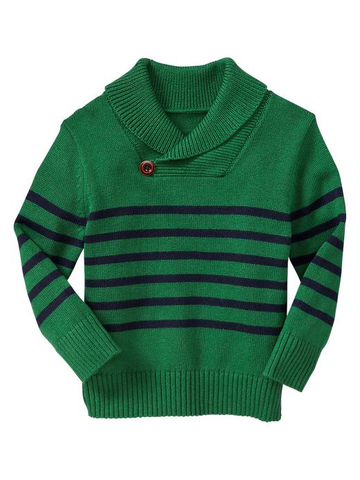 1 of 8 showing, with the color verdant green of product Button shawl pullover
