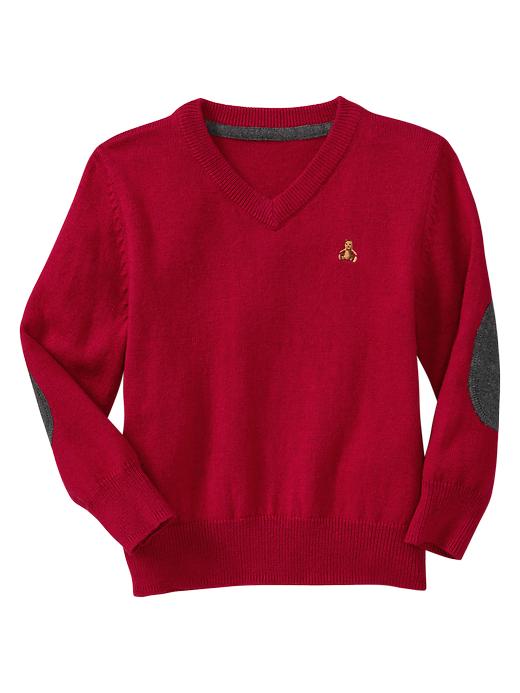 1 of 8 showing, with the color russian red of product V-neck sweater