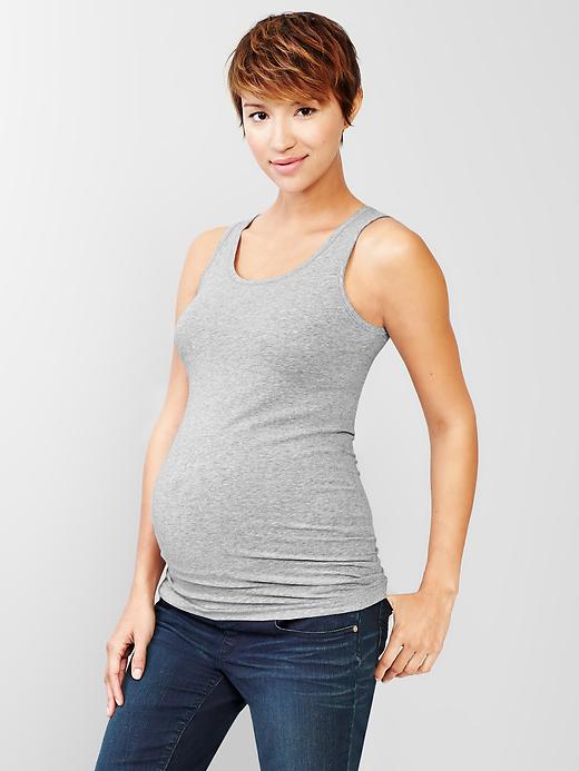1 of 8 showing, with the color light heather gray of product Essential tank
