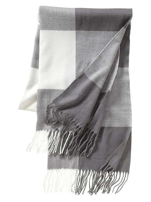 View large product image 1 of 1. Oversized buffalo plaid scarf