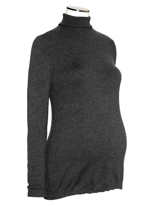1 of 8 showing, with the color charcoal gray of product Ribbed turtleneck