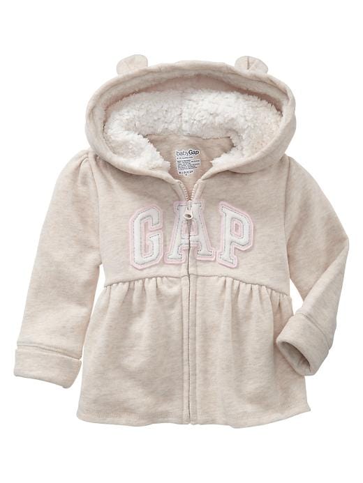 1 of 8 showing, with the color oatmeal of product Arch logo French terry hoodie