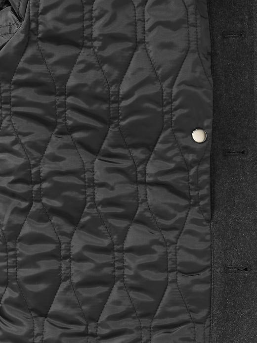 2 of 8 showing, with the color charcoal heather of product Wool bomber jacket