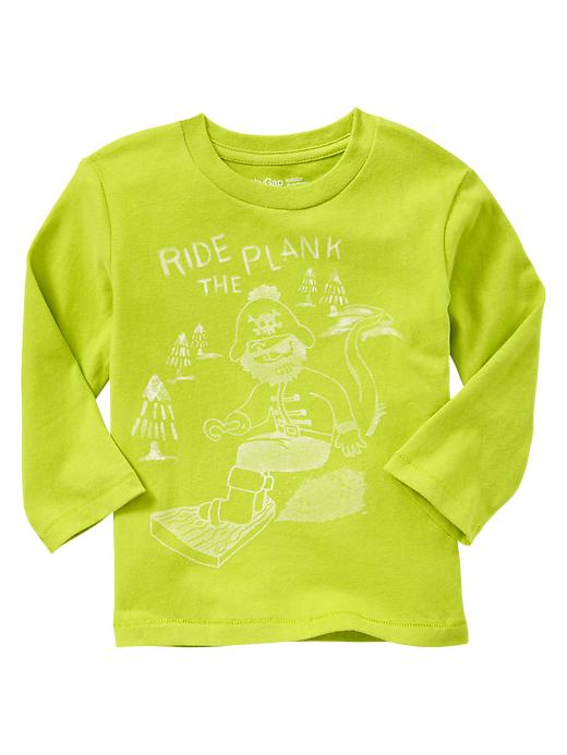 1 of 8 showing, with the color cactus pear of product Long-sleeve graphic T