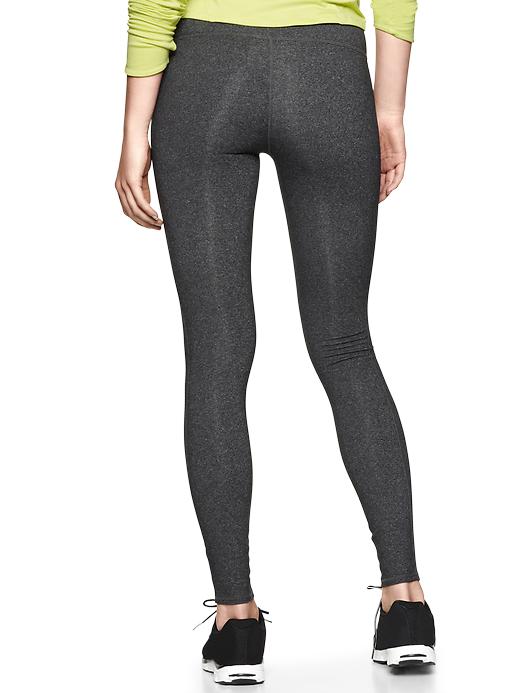2 of 8 showing, with the color charcoal gray of product GapFit gFast heathered leggings