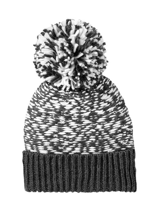 1 of 8 showing, with the color charcoal of product Reverse Fair Isle hat