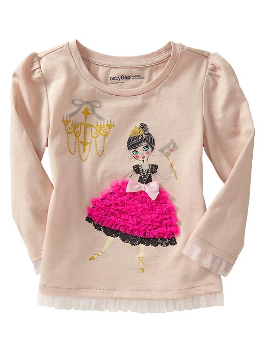 1 of 8 showing, with the color shell peach of product Embellished tulle T