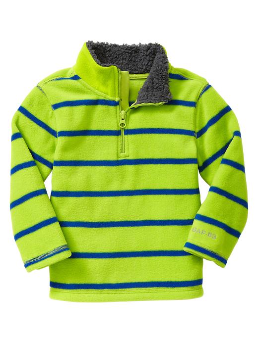 1 of 8 showing, with the color cactus pear of product Striped fleece pullover