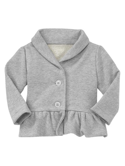 1 of 8 showing, with the color gray of product Lurex French terry jacket