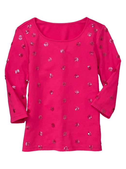 1 of 8 showing, with the color bright claret of product Sequin dot top
