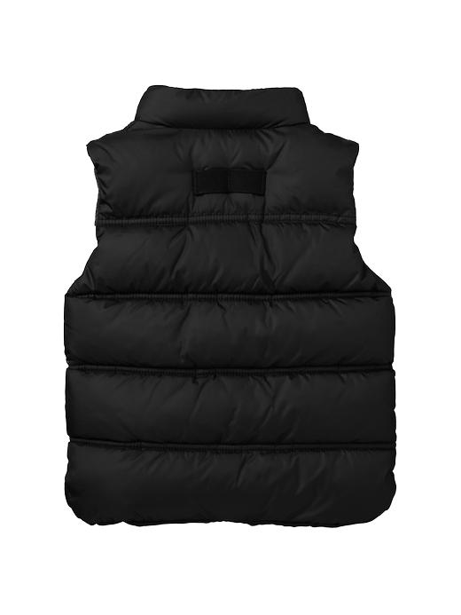2 of 8 showing, with the color true black of product Plaid puffer vest