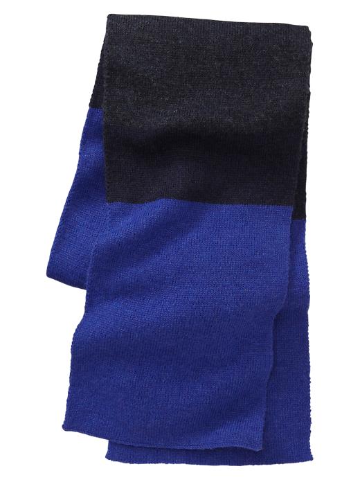 1 of 8 showing, with the color navy of product Color block stripe scarf