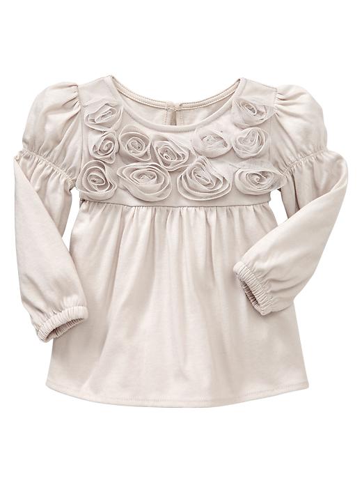 1 of 8 showing, with the color silverlake of product Long-sleeve rosette top