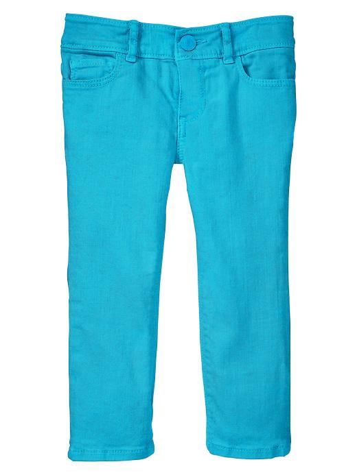 1 of 8 showing, with the color blue caribbean of product Neon skinny jeans
