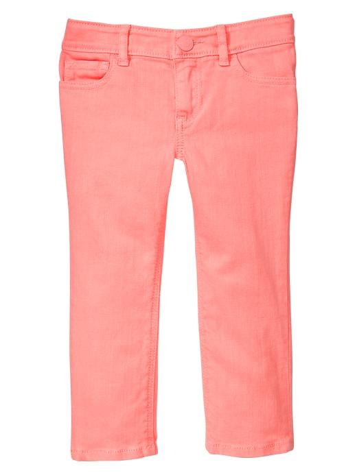 1 of 8 showing, with the color neon flamingo of product Neon skinny jeans