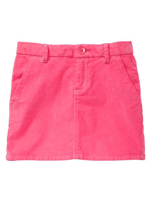 1 of 8 showing, with the color neon pink light of product Neon corduroy skirt