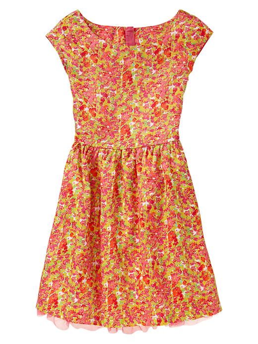 1 of 8 showing, with the color sugar coral of product Floral print satin dress