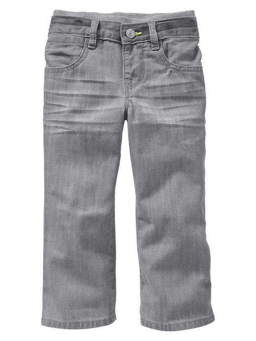 1 of 8 showing, with the color gray denim of product First five-pocket jeans (gray wash)
