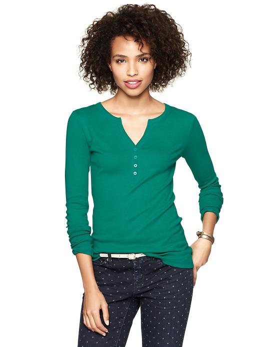 1 of 8 showing, with the color new aquarius of product Supersoft split-V henley