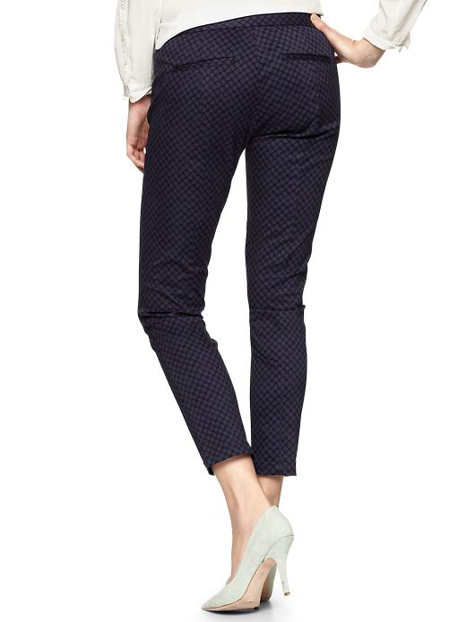 2 of 8 showing, with the color blue slate of product Ultra skinny printed pants